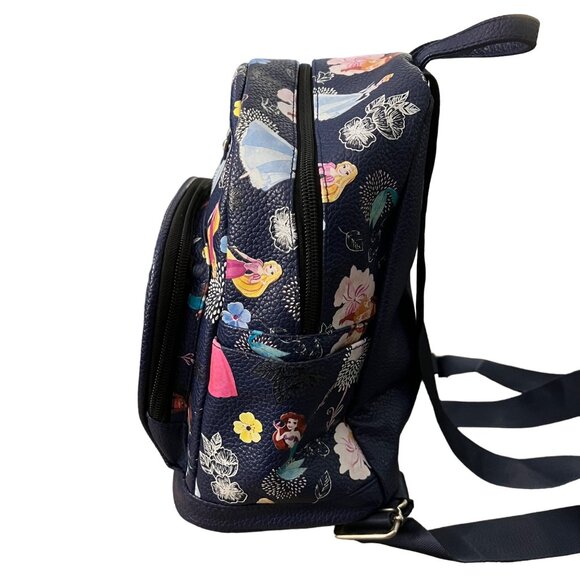 Disney Princesses‎ Mini Faux Leather Backpack Purple Adjustable Straps - Picture 4 of 9